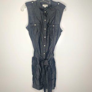 CalvinKlein ButtonUp BeltTie-Waist Utility‎ Dress M